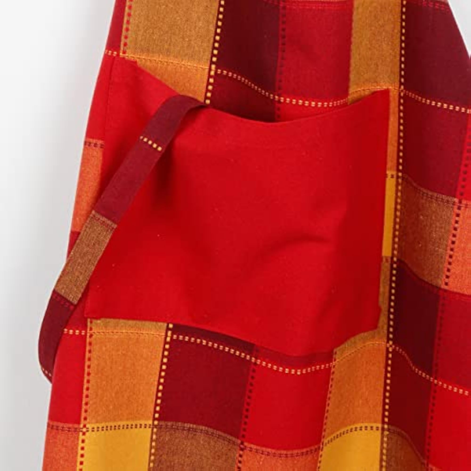 100% Cotton Dobby Yarn Dyed Dobby Weaved Apron, Adjustable with Pocket